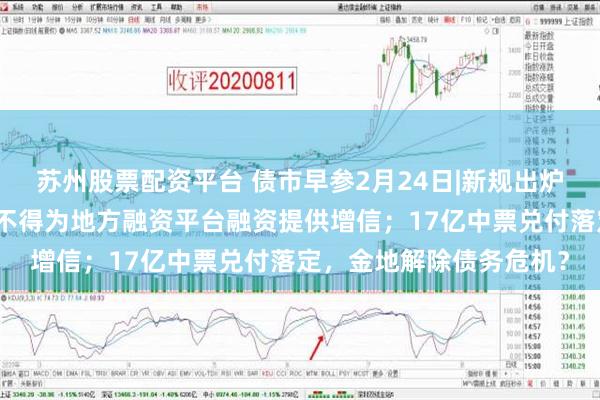 苏州股票配资平台 债市早参2月24日|新规出炉，政府性融资担保机构不得为地方融资平台融资提供增信；17亿中票兑付落定，金地解除债务危机？