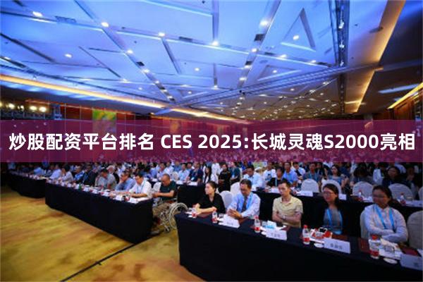 炒股配资平台排名 CES 2025:长城灵魂S2000亮相